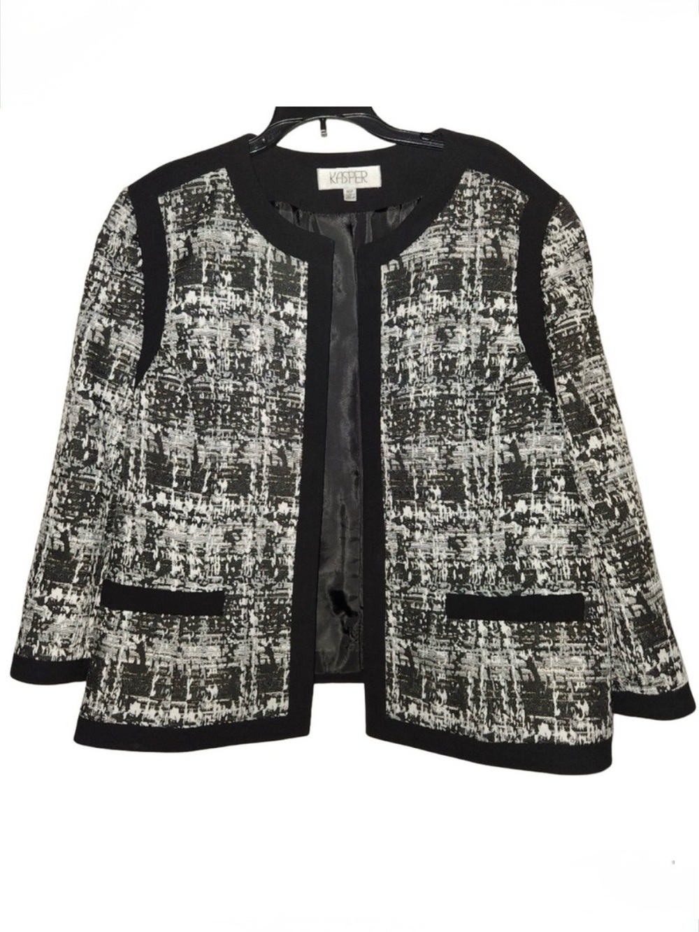 Kasper Women's Black and White Jacket size 16P